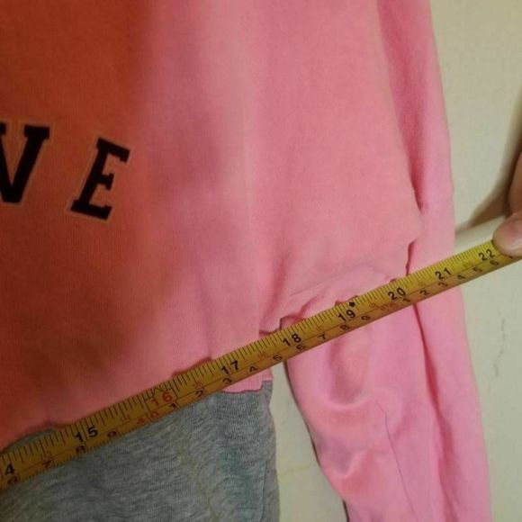 Onfire T-Shirt Pink Gray Color Block Love Long - Picture 7 of 12